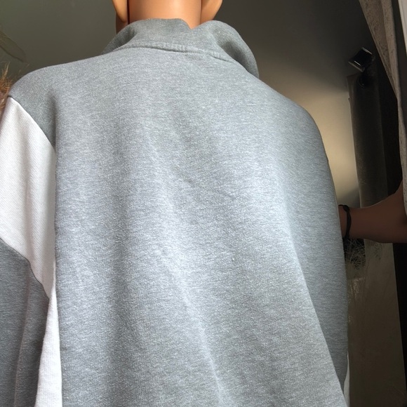 PINK Victoria's Secret Gray and White Cowl Neck Sweater - Picture 7 of 7